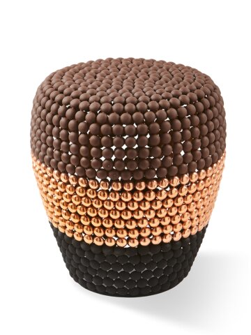 폴스포텐 STRIPED DOT STOOL _BROWN combi