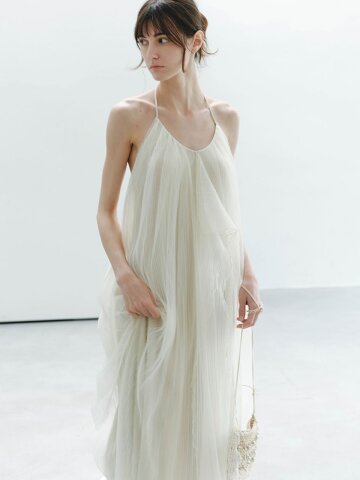 TG_Fairy sheer halter neck dress