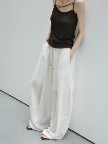 TG_Relaxed drawstring wide pants_2color