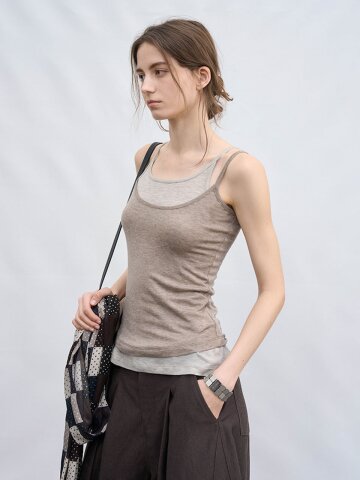 TG_Layered sleeveless top_2color