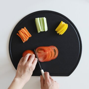 리본제이 칼자국 이염에 강한 TPU 반달 도마 34cm / 99.9% 항균 이유식 앙면도마