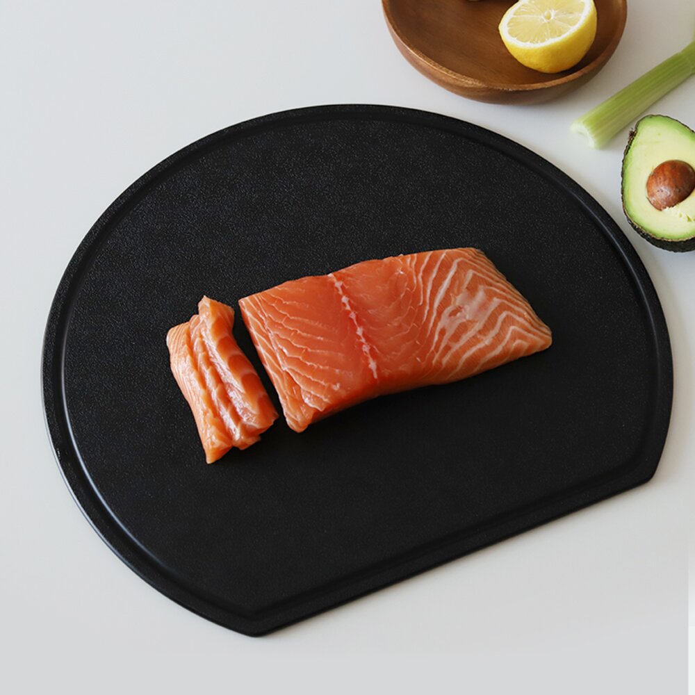 리본제이 칼자국 이염에 강한 TPU 반달 도마 34cm / 99.9% 항균 이유식 앙면도마