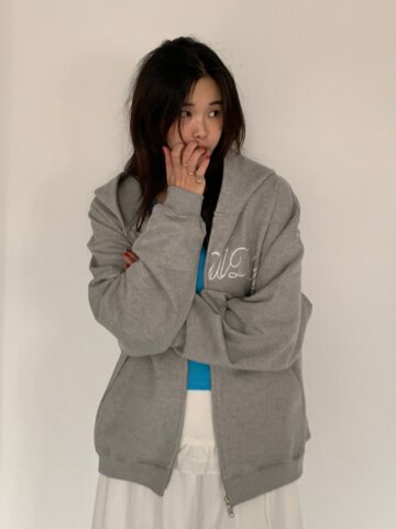 포토 루즈핏 후드 집업_PJJP260405
