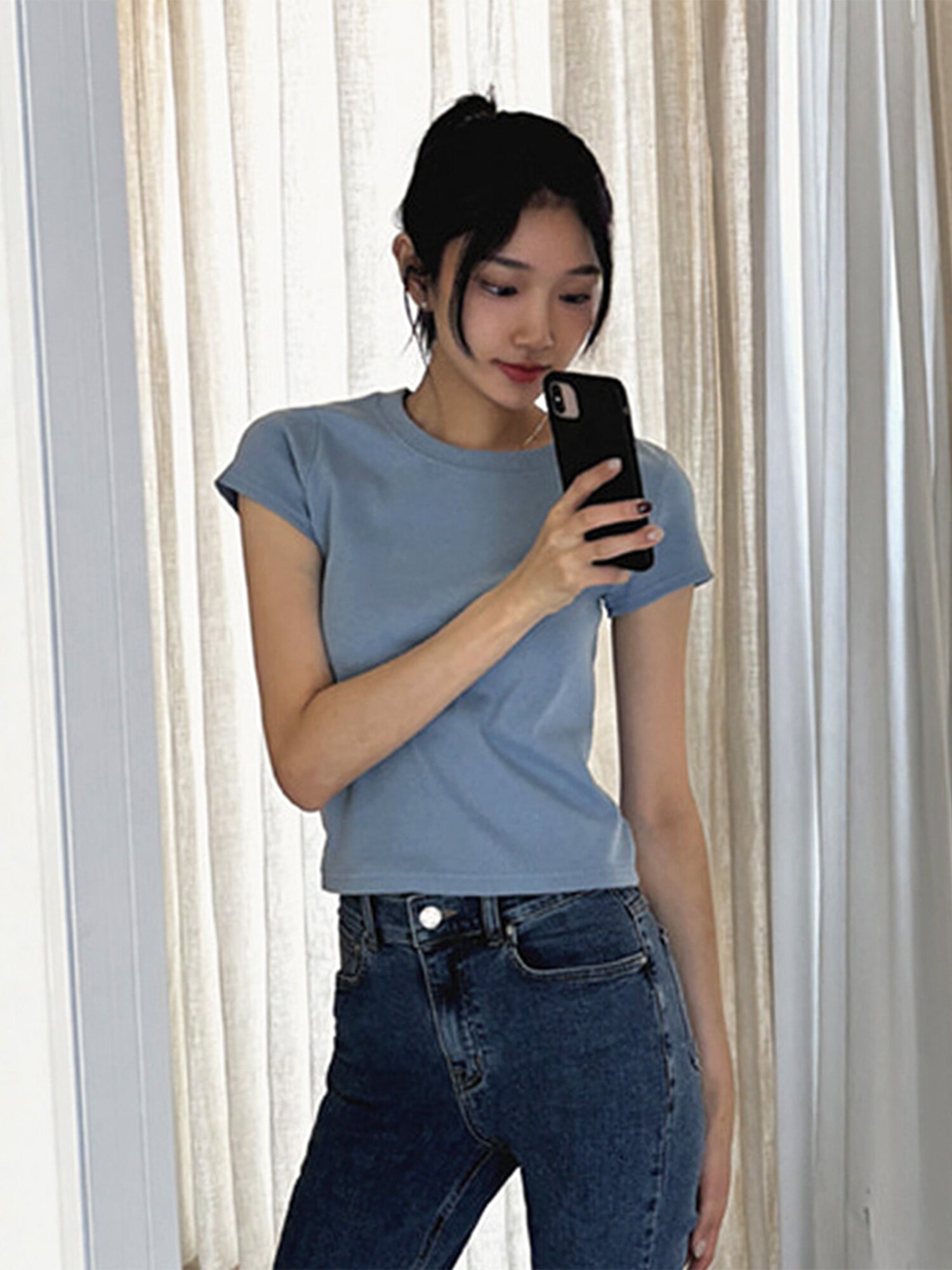 토너 슬림 반팔 티셔츠_PJTS260417