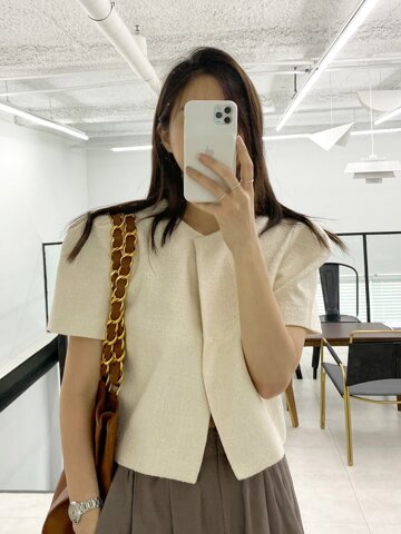 디어 트위드 퍼프 자켓_PJJK260502