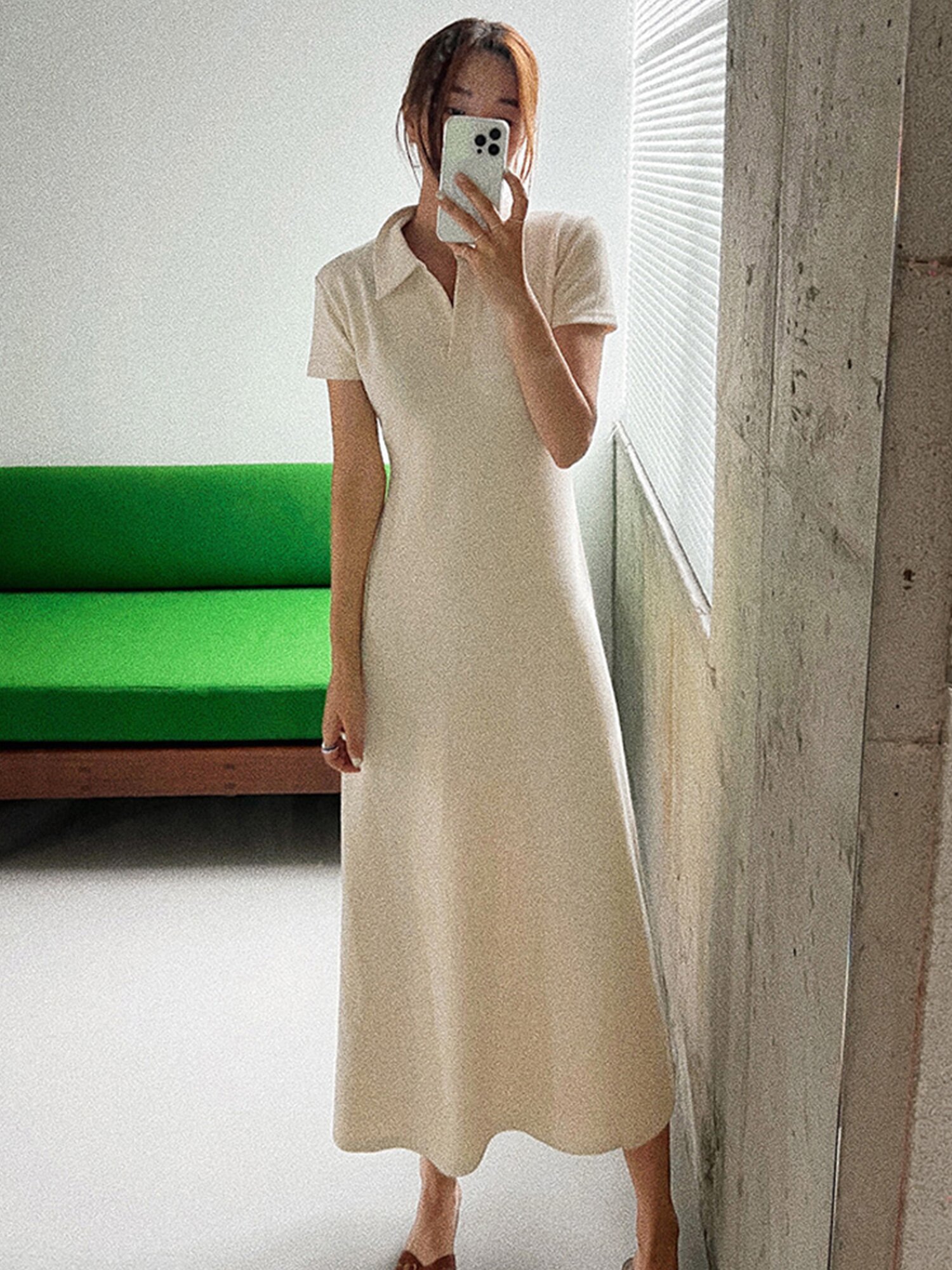 헤이 카라 반팔 원피스_PJOP260503
