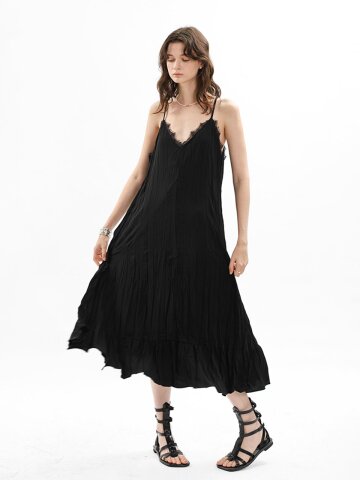 WD_Lace slip flare maxi dress_BLACK