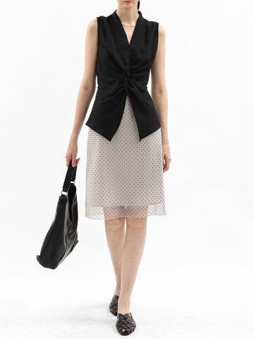 WD_Polka dot mesh skirt_LIGHT GRAY