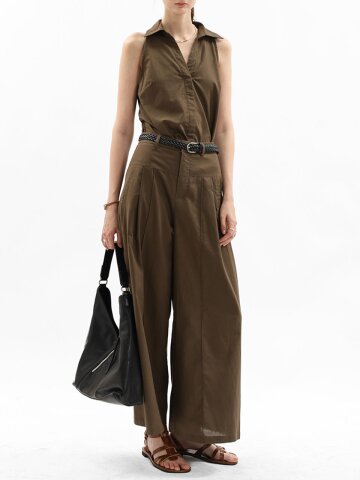 WD_Wide straight pants_BROWN