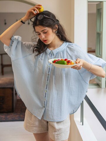 DA_Relaxation bat sleeve blouse_2color