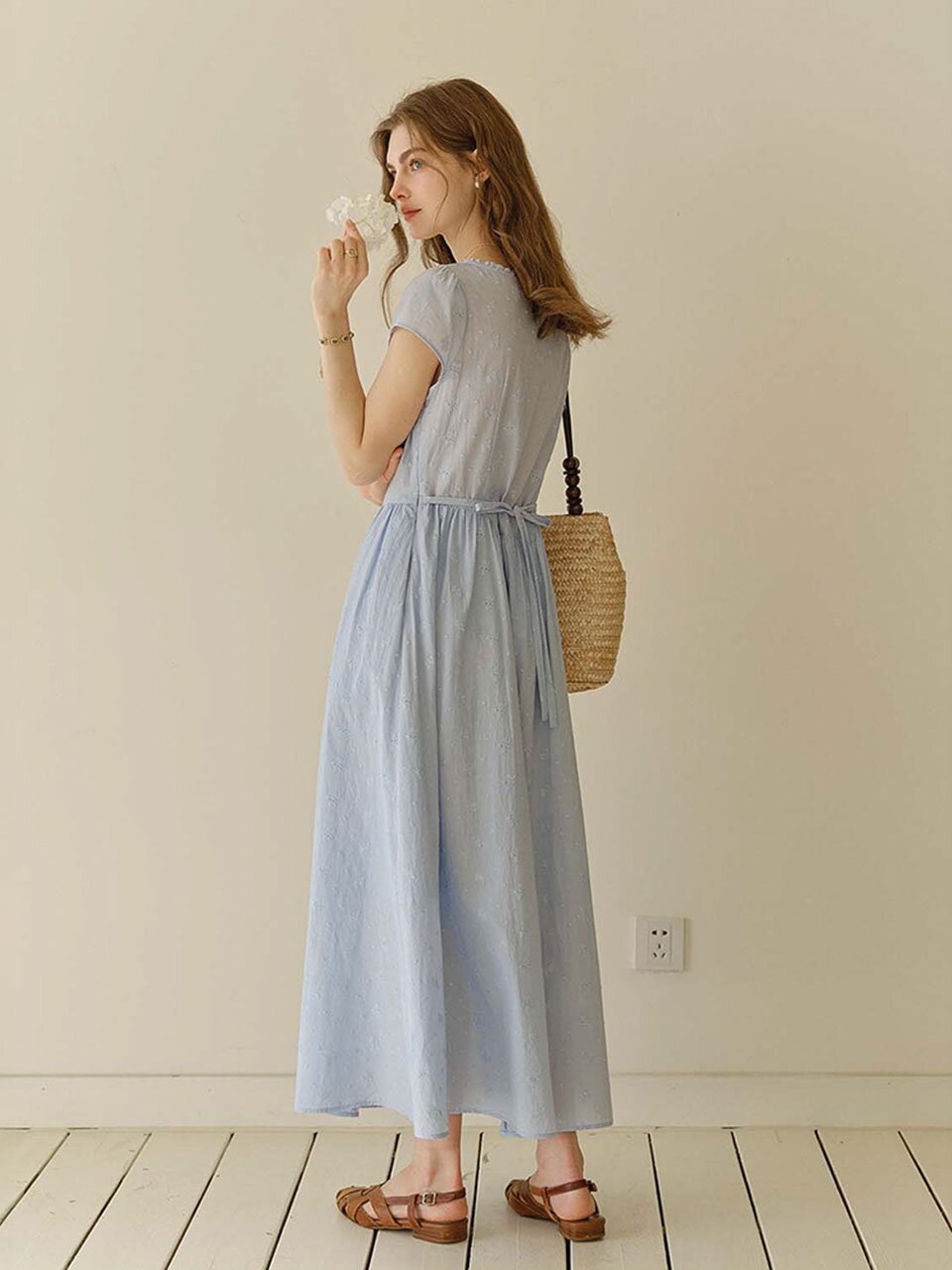 SR_Lace a-line long dress