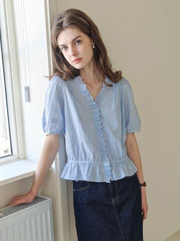 SR_Short waist french blouse