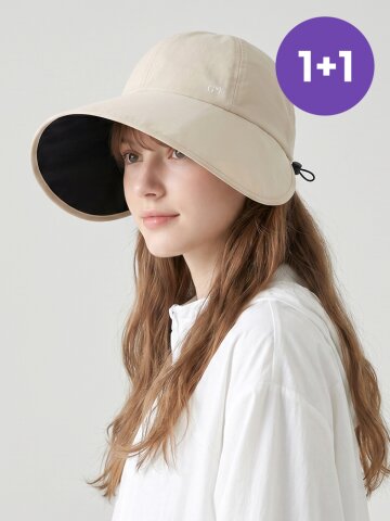 1+1 루스엔 여성 와이드 챙넓은 자외선차단 버킷햇 여름 보넷 모자 K272