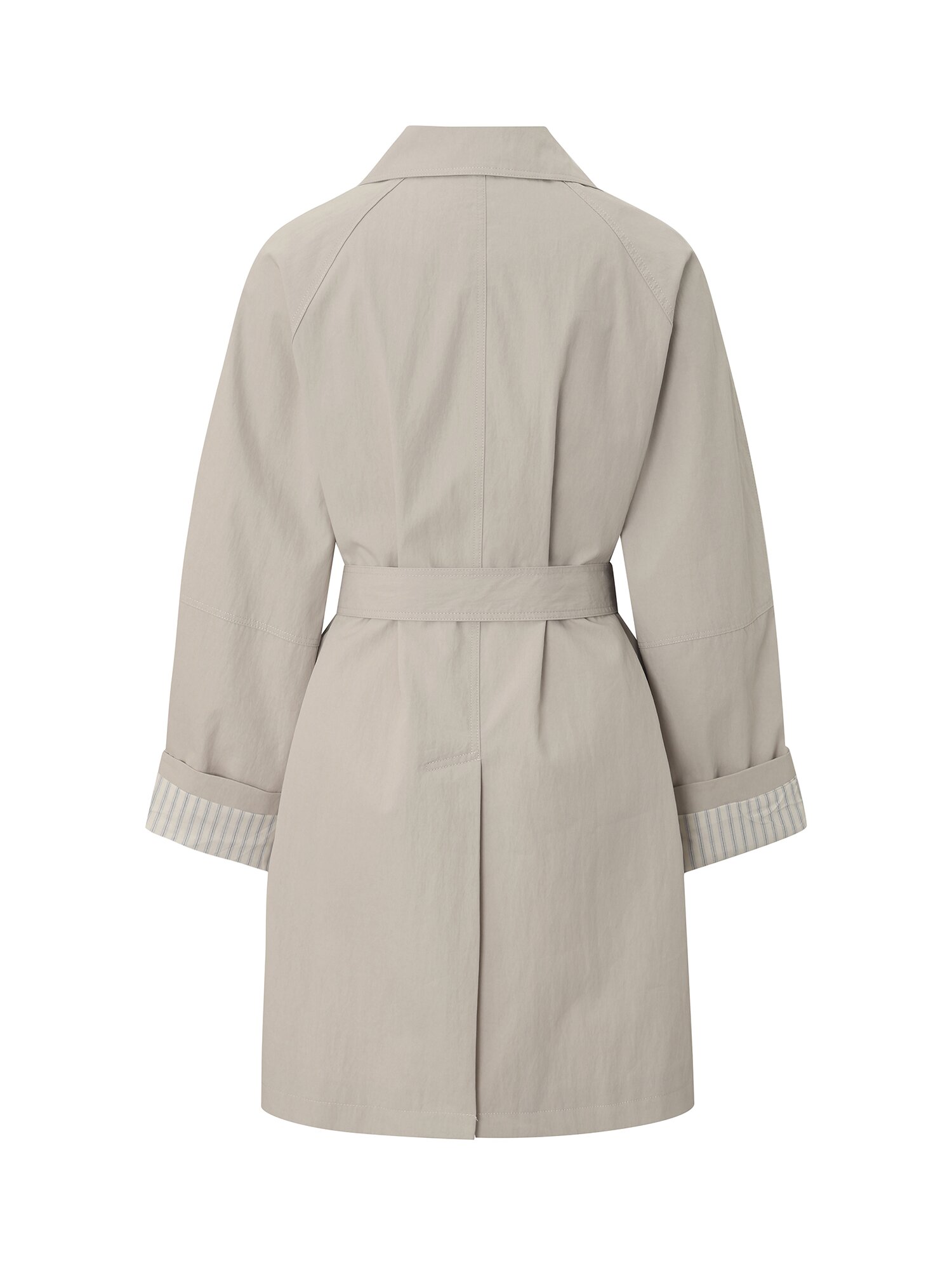 싱글 칼라 래글런 트렌치 코트 (BEIGE)