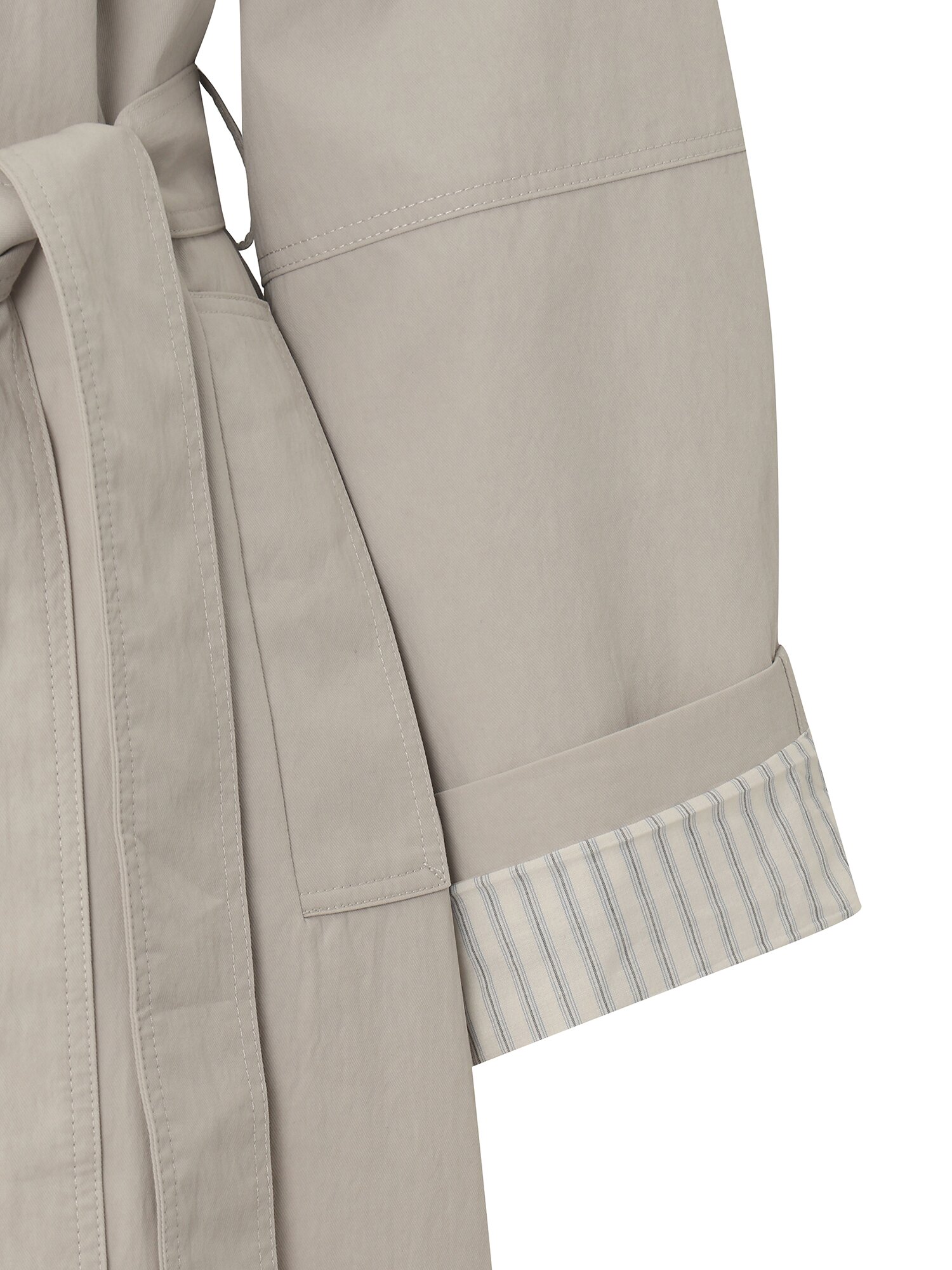 싱글 칼라 래글런 트렌치 코트 (BEIGE)