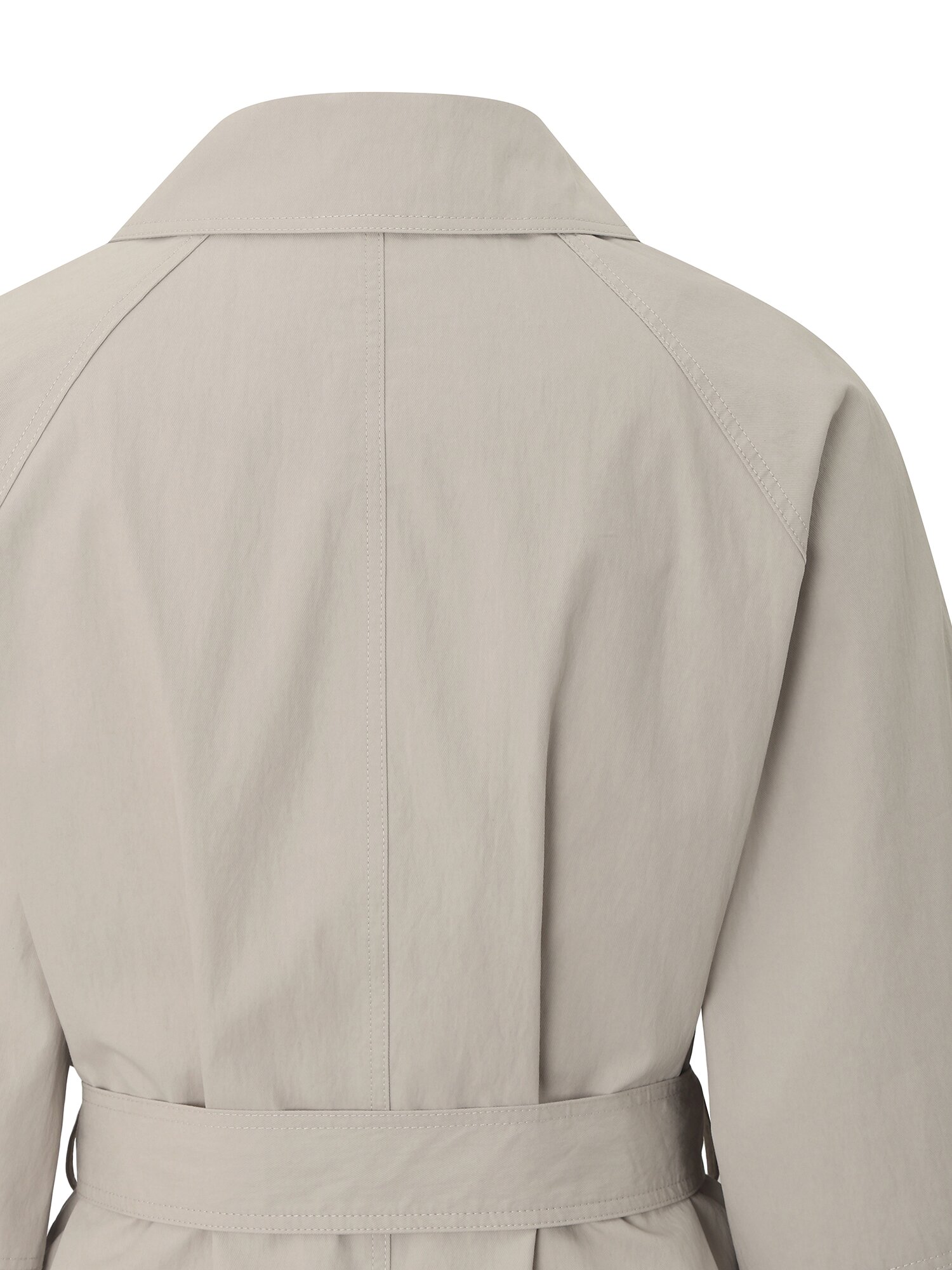 싱글 칼라 래글런 트렌치 코트 (BEIGE)