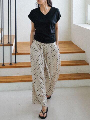 LS_Dot string pants_IVORY
