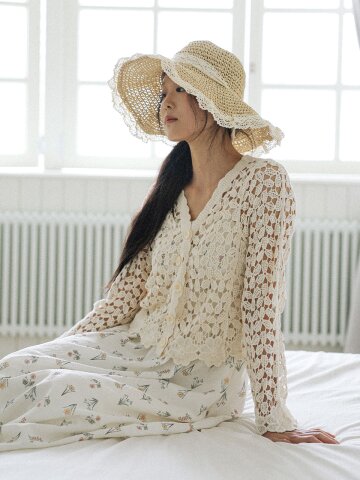 LS_Flower crochet cardigan_IVORY