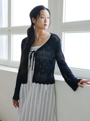 LS_Natural crochet cardigan_NAVY