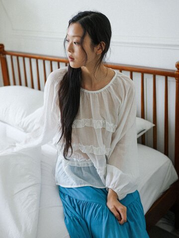 LS_Romantic tiered blouse_WHITE