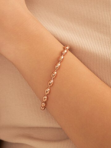 14k Gold Plated 볼 매듭 팔찌 ELBRBB110