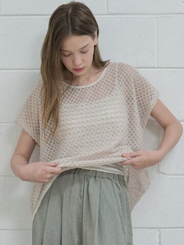 Poncho Oversized Knit - BEIGE
