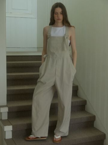 Wide-Leg Overalls Begie



