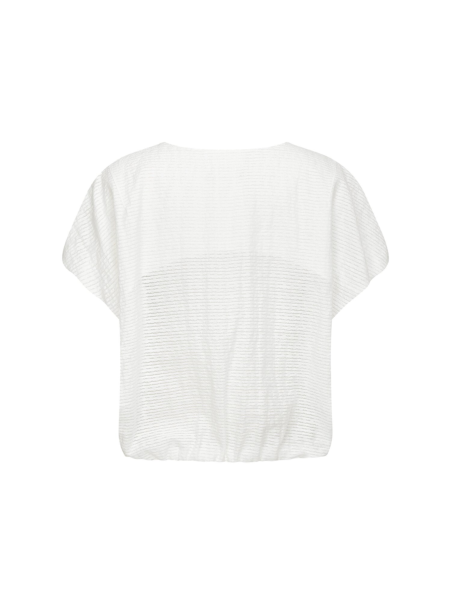 텍스쳐 볼륨 슬리브 블라우스 (WHITE)