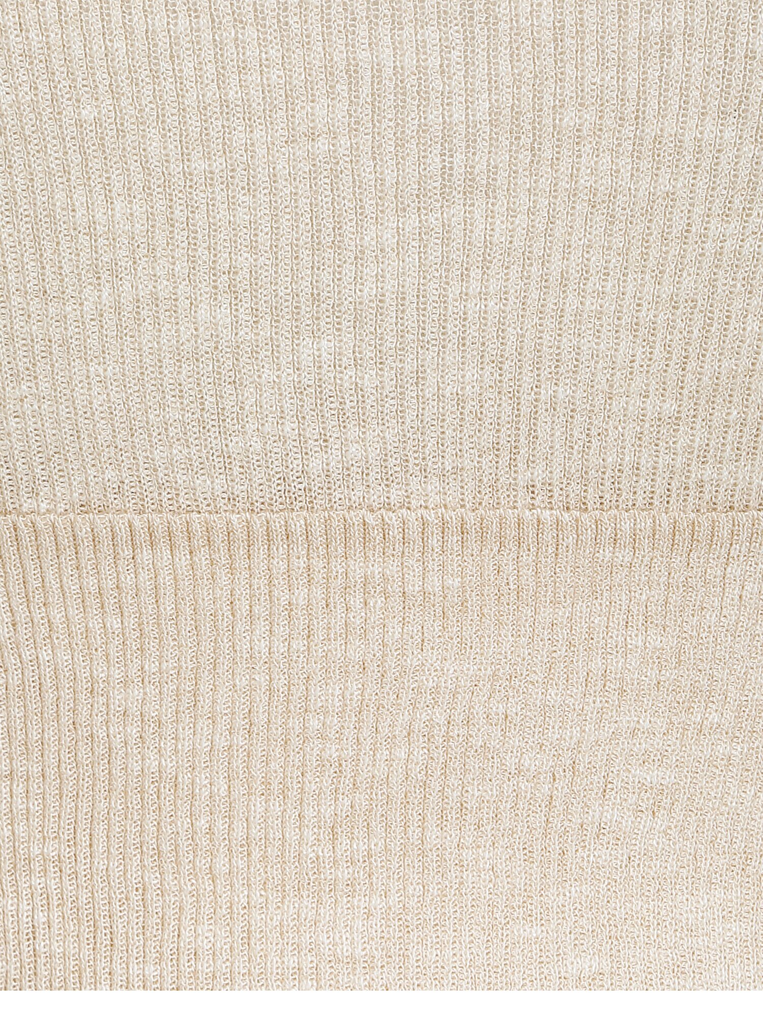 시스루 골지 브이넥 크롭 가디건 (MELANGE BEIGE)