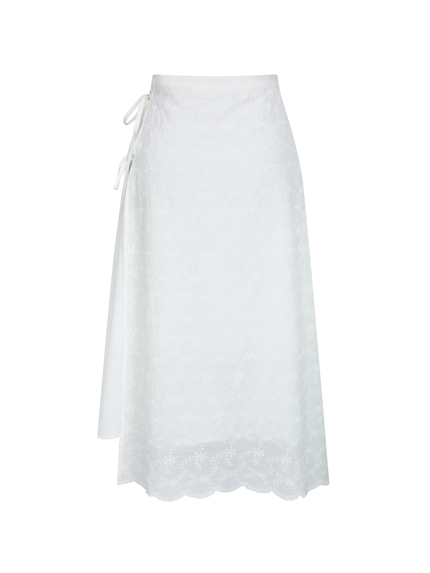 레이스 랩 A라인 스커트 (WHITE)