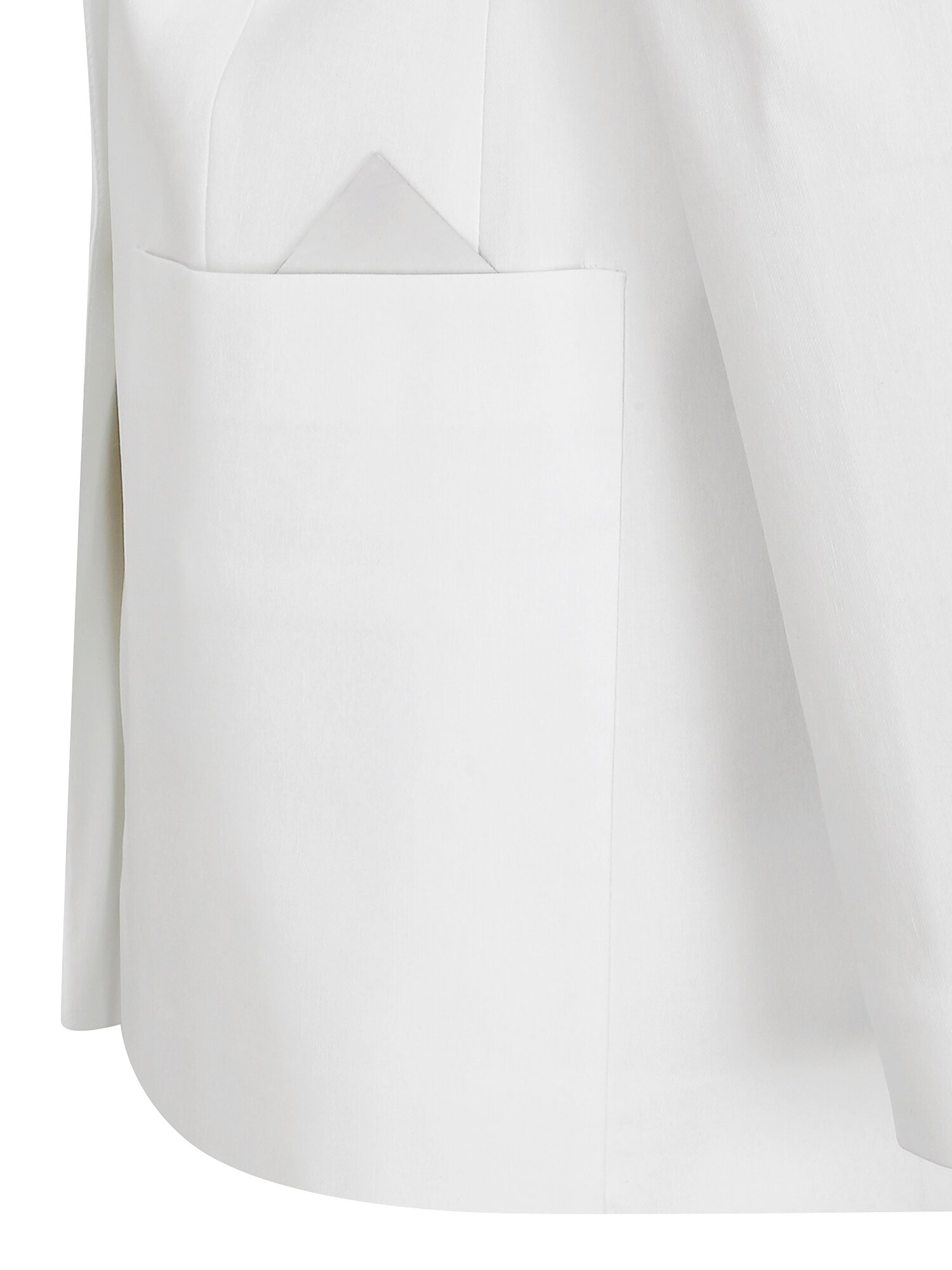 린넨 아웃 포켓 싱글 재킷 (WHITE)