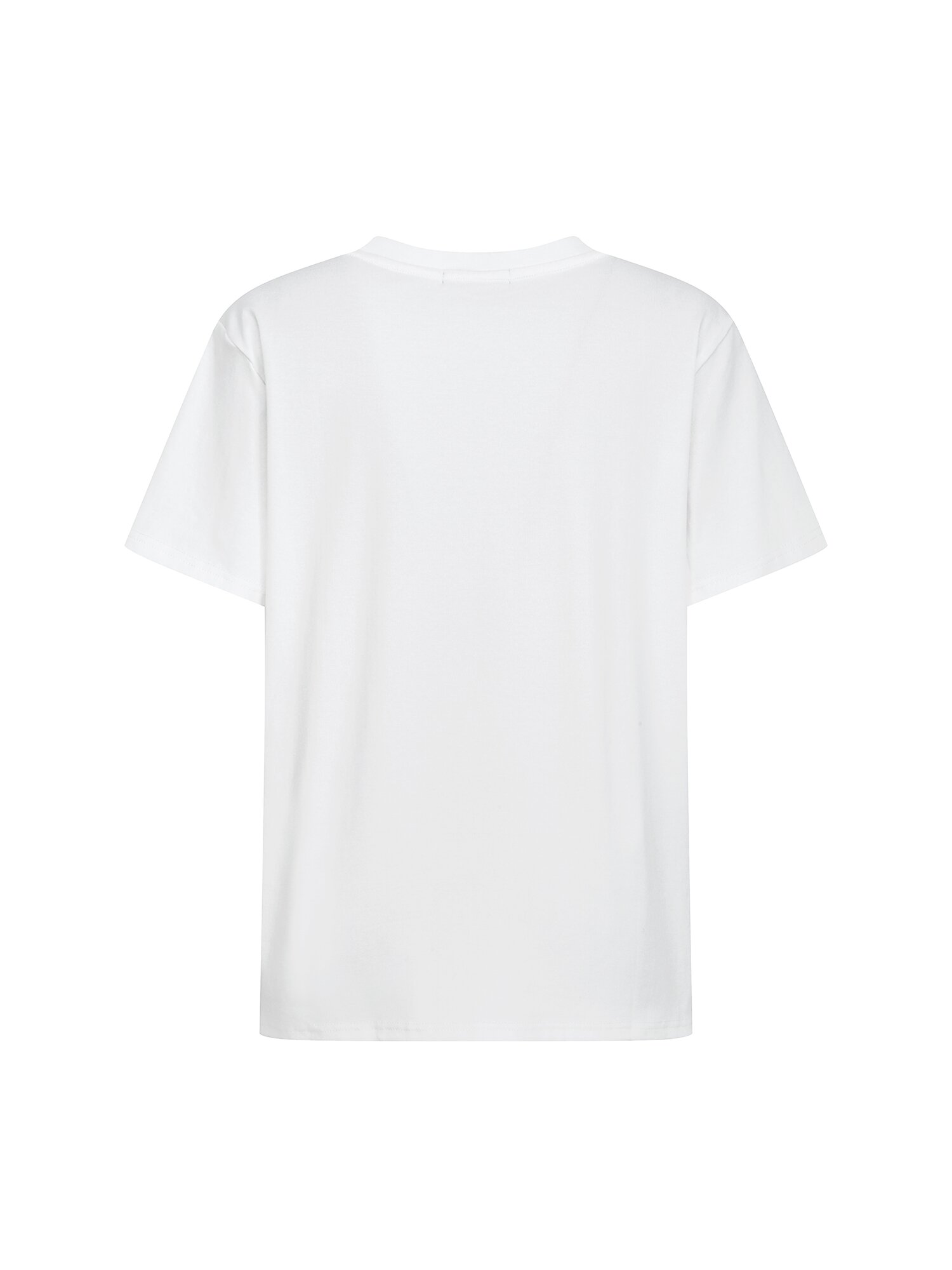 스판 레터링 자수 티셔츠 (WHITE)