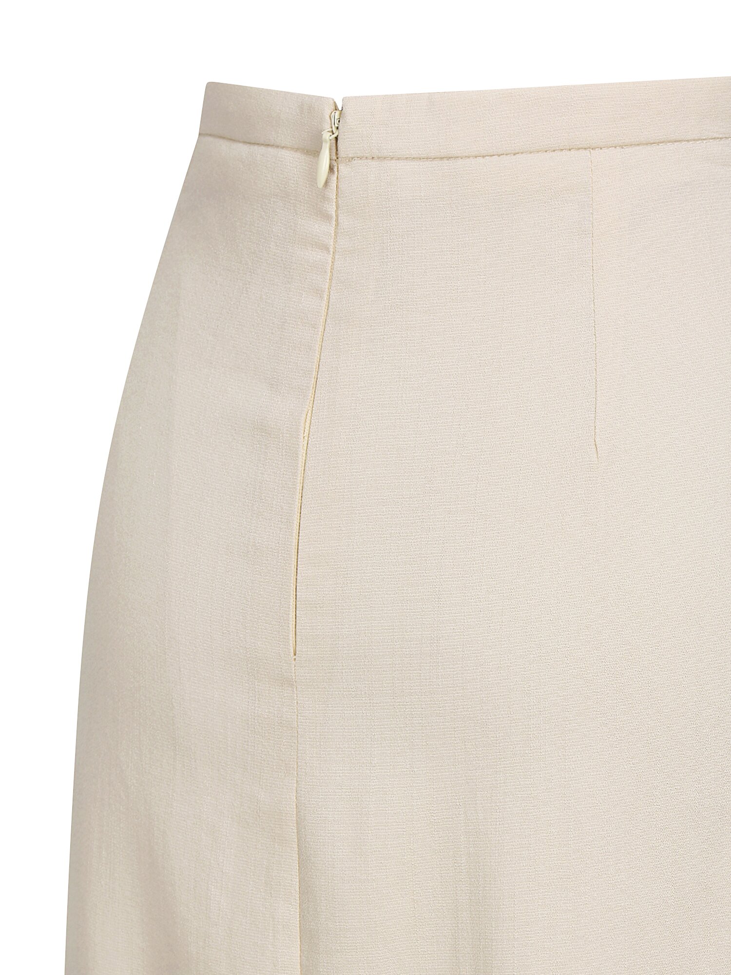 벨트 장식 랩 A라인 스커트 (BEIGE)