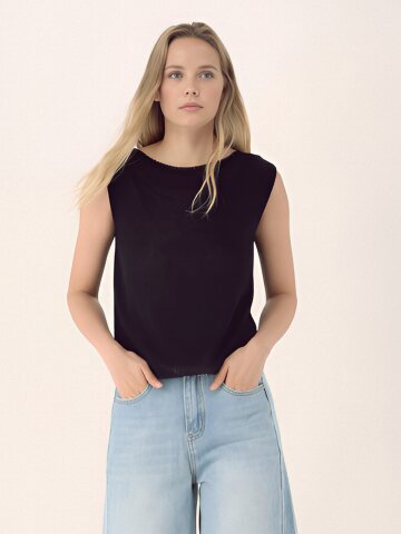 Natural Flow Linen Knit _Black
