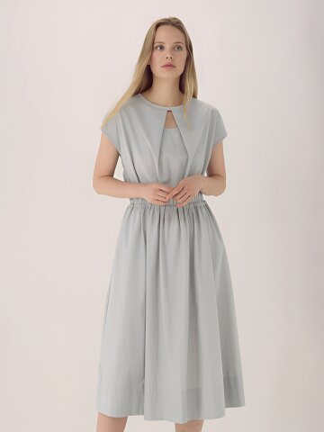 Front Cut Banding Dress _Mt.Blue
