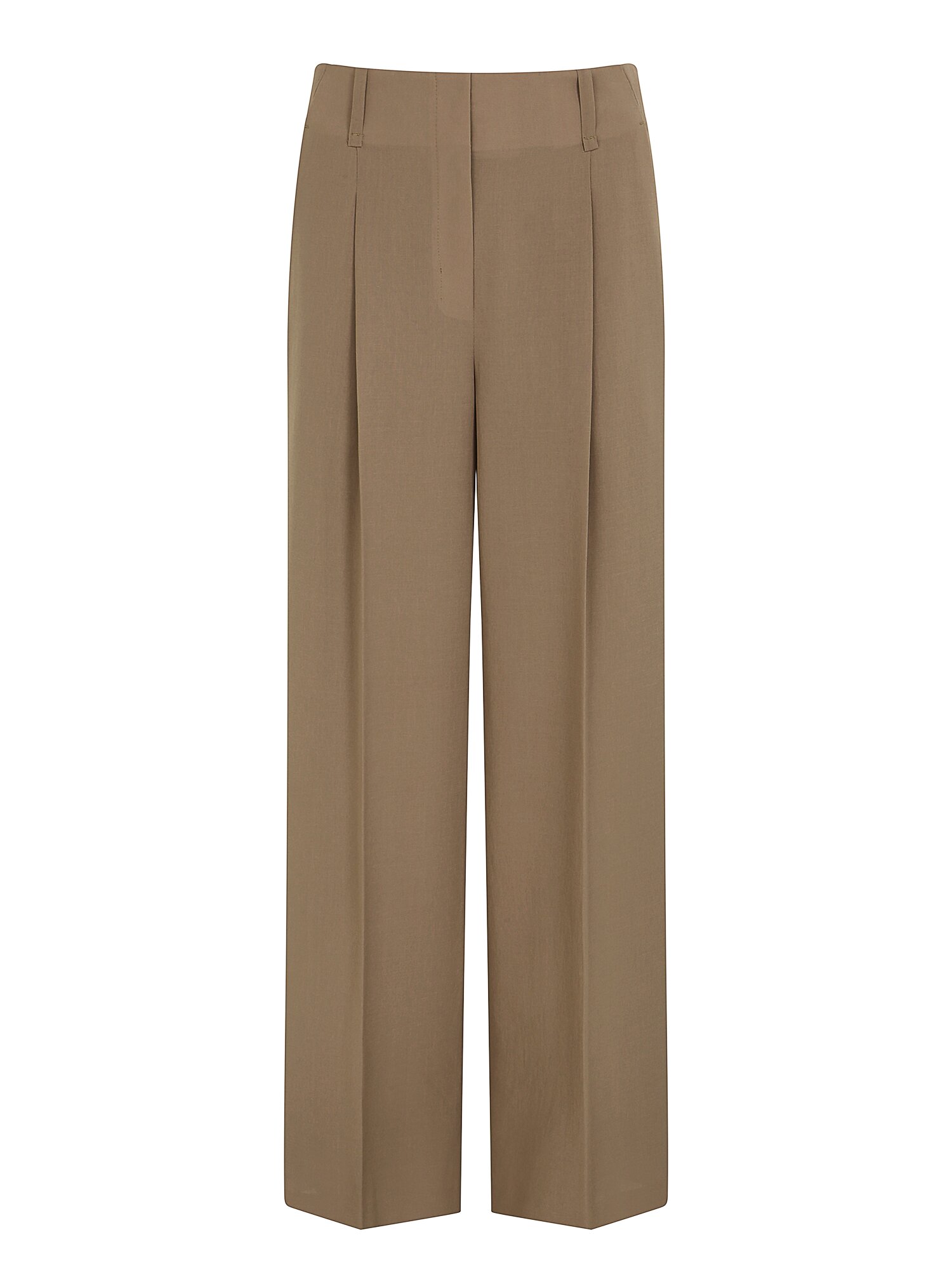 미니멀 원턱 와이드 팬츠 (LIGHT BROWN)