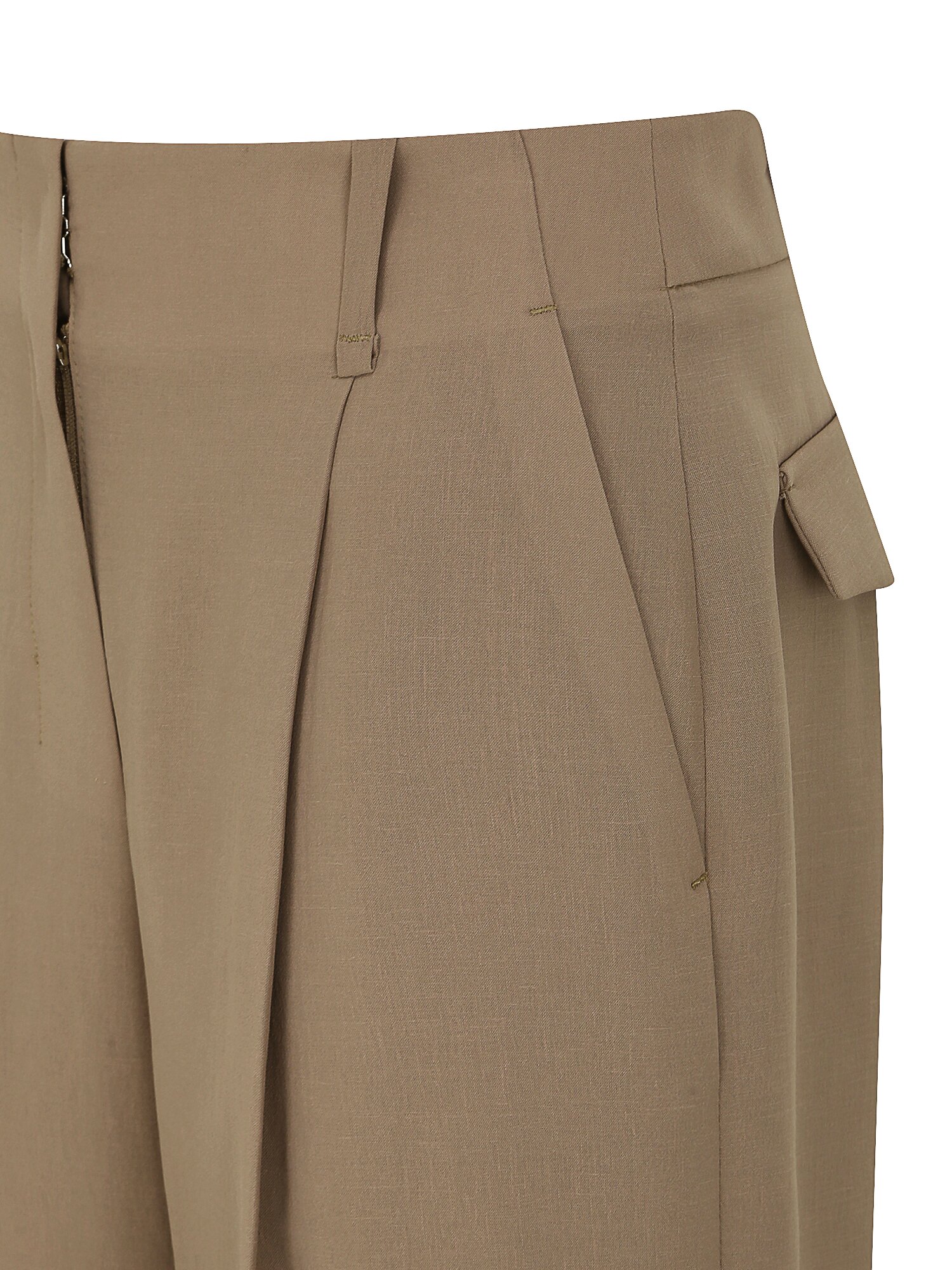 미니멀 원턱 와이드 팬츠 (LIGHT BROWN)