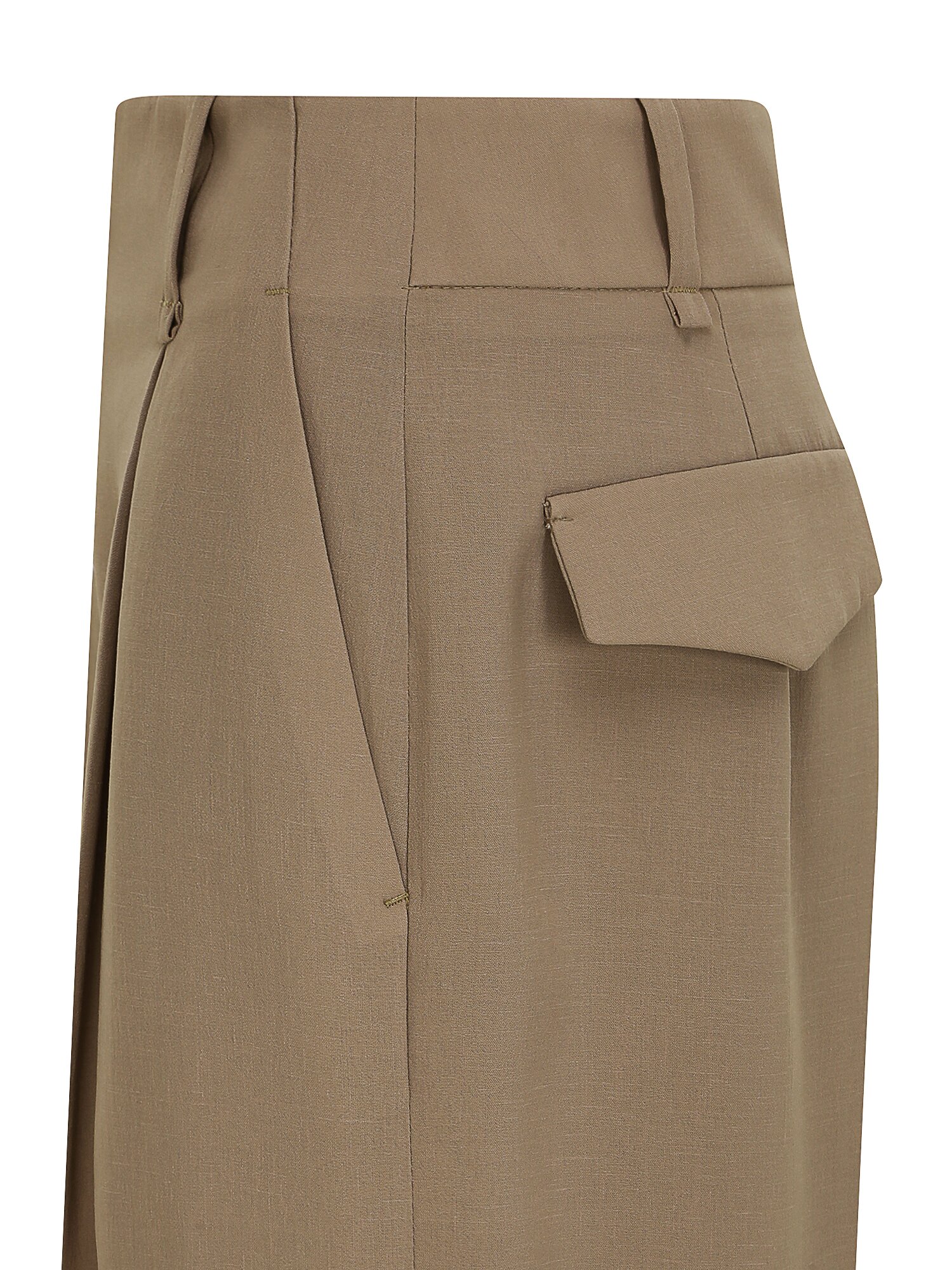 미니멀 원턱 와이드 팬츠 (LIGHT BROWN)