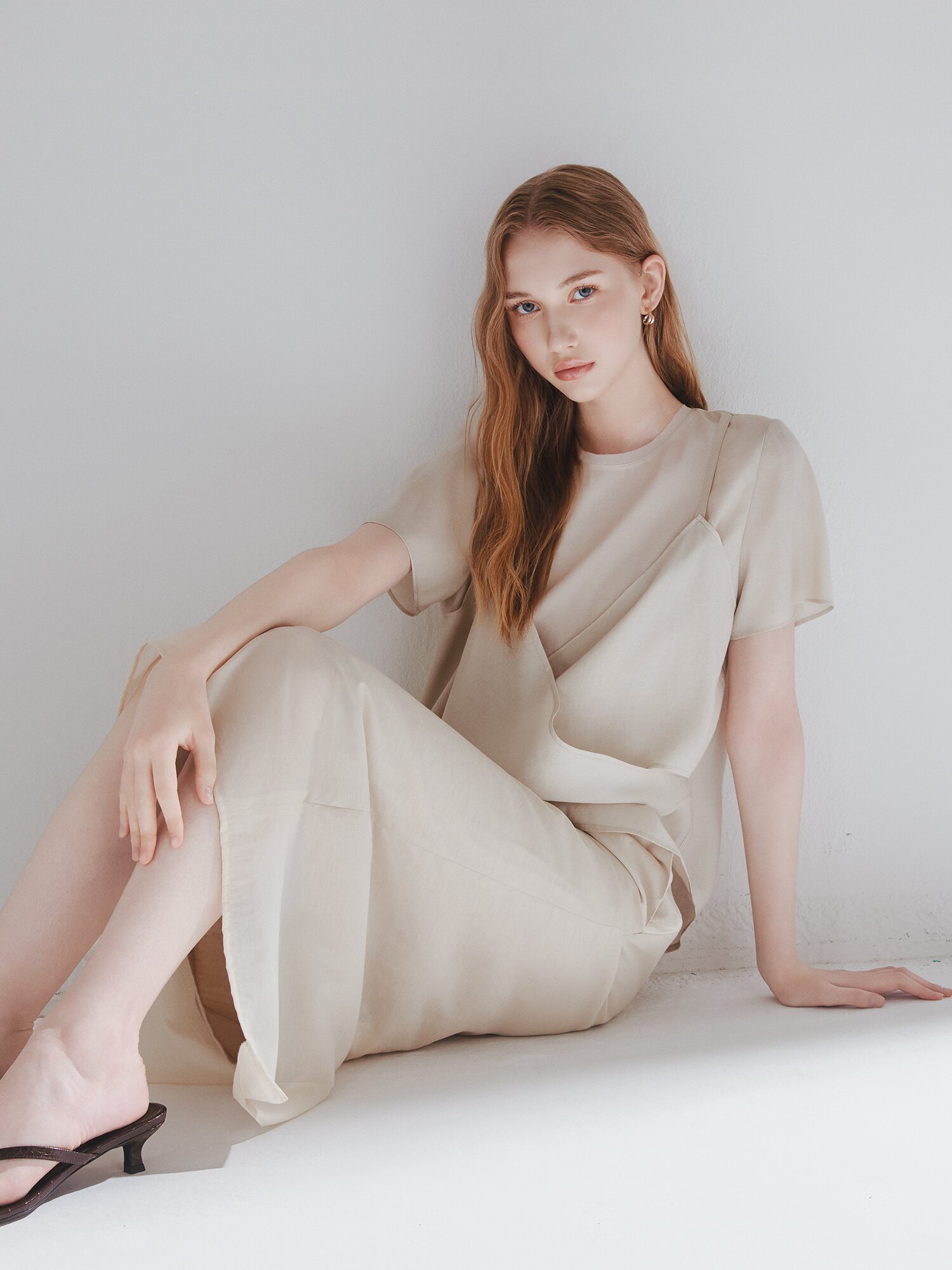 레이어 뷔스티에 블라우스 (BEIGE)