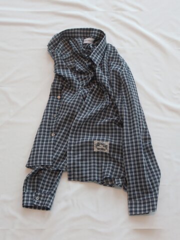 SOFT HAZY CHECK SHIRT_NAVY