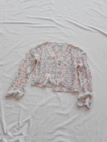 MELTING CANDY KNIT CARDIGAN_IVORY
