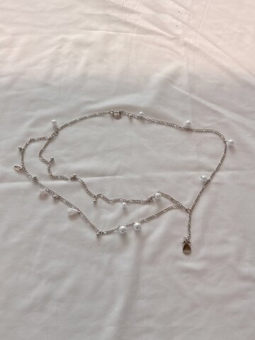 ANGEL PEARL CHAIN BELT _SILVER