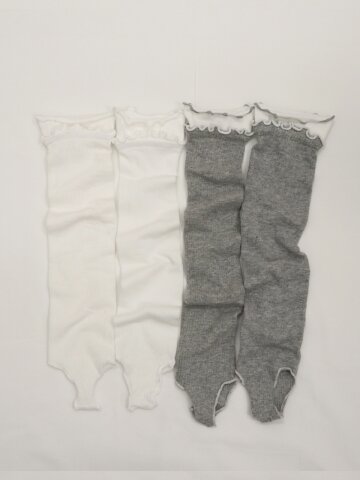 ［2PCS 1SET］MILKY WAVE LEG WARMER_GREY