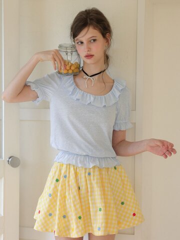 Cest_Soft ruffle blouse