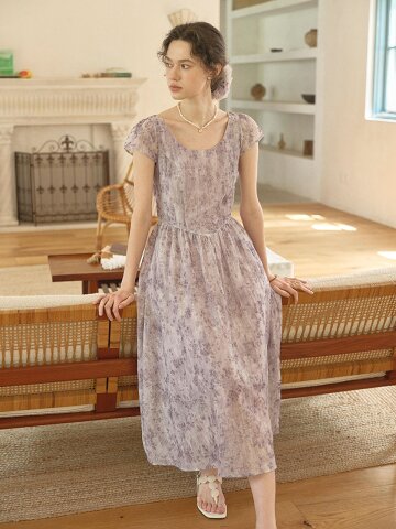 SR_Rose jacquard round dress