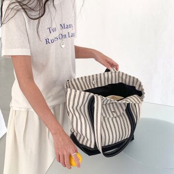 노브딘 스트라이프 숄더 쇼퍼백(H22J861)