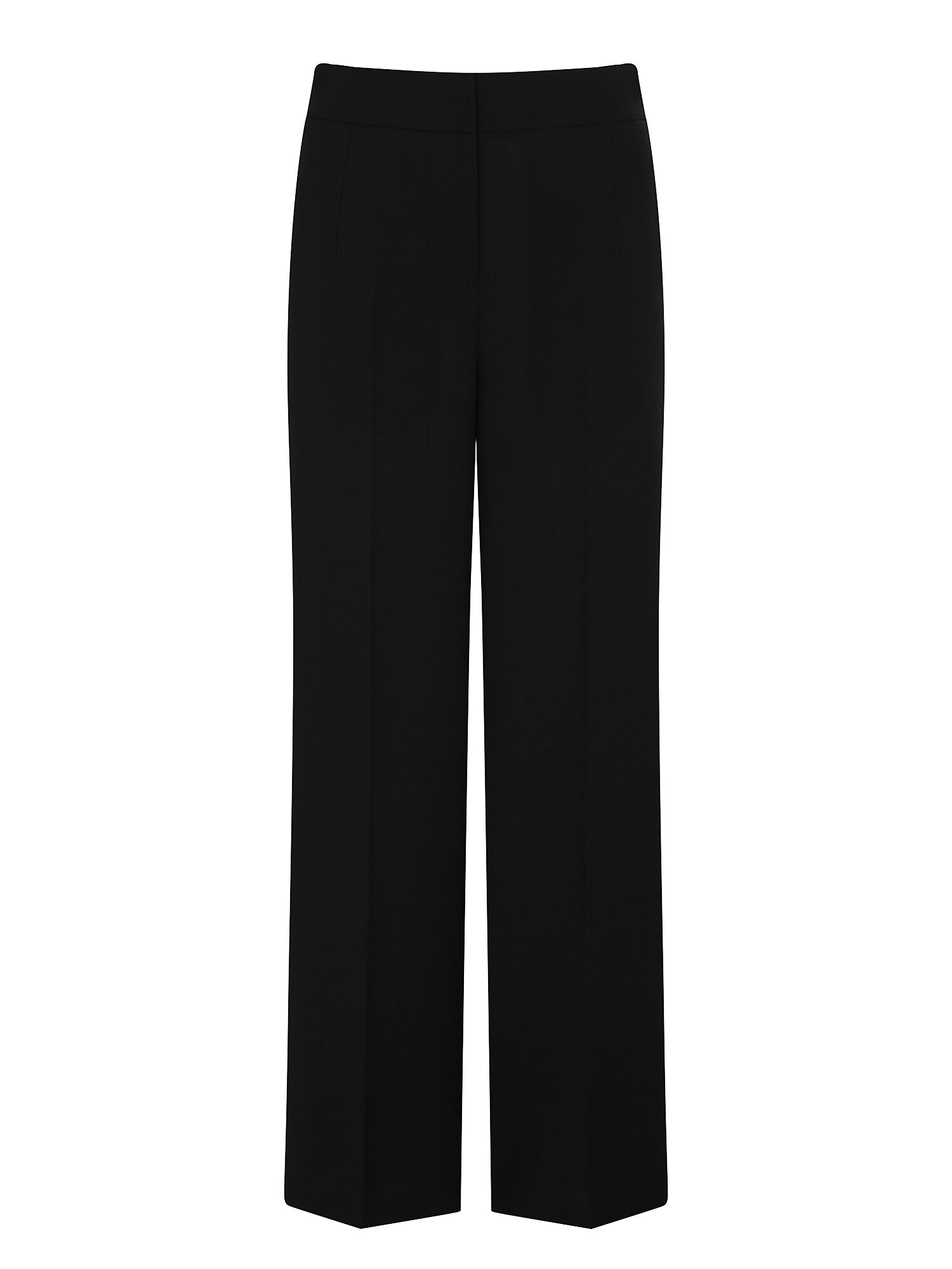 백 밴딩 세미 와이드 팬츠 (BLACK)