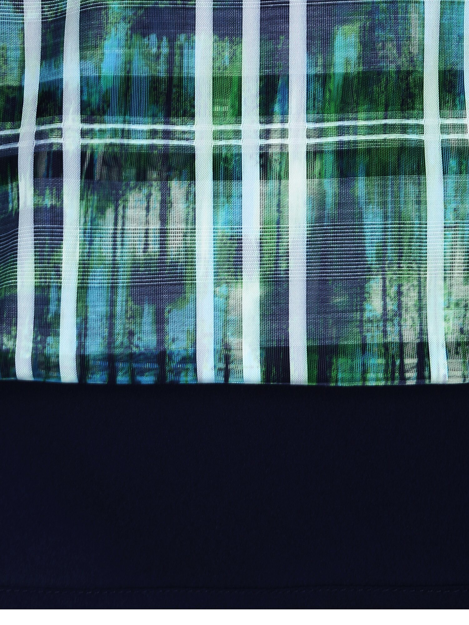 언밸런스 슬릿 플레어 스커트 (PRINT GREEN)