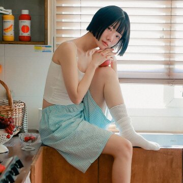 스누즈 체크 반바지 남녀공용 지지미 파자마 팬츠 여름 홈웨어 4colors