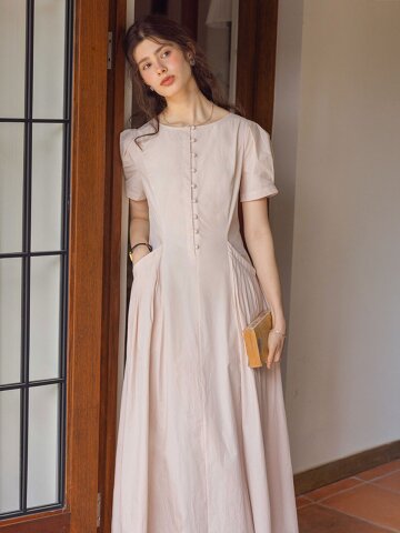 DA_Accordion pleated dress_2color